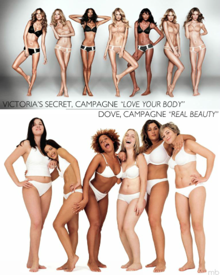 VICTORIA'S SECRET LOVE MY BODY CAMPAIGN VS DOVE CAMPAIGN FOR REAL BEAUTY -  WE magazine for women