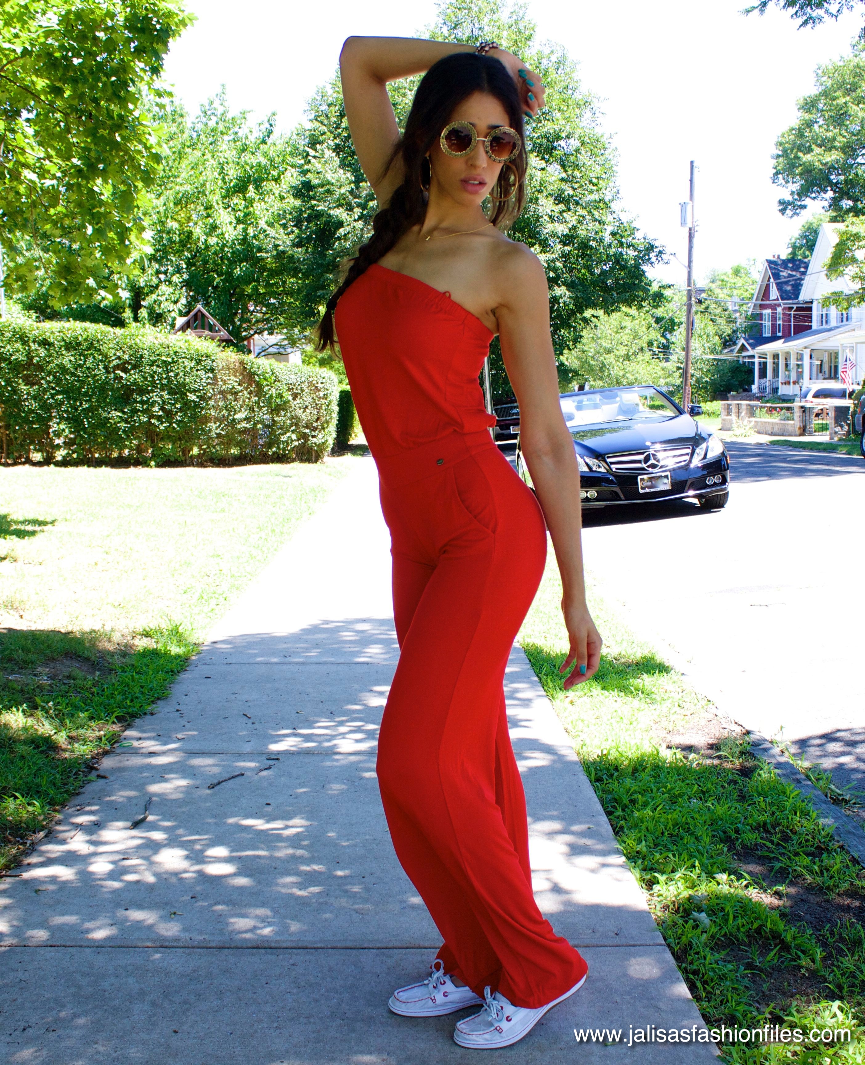 Kookai red sales jumpsuit